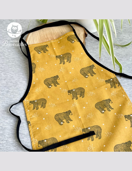 Tablier de cuisine bébé - 4ans personnalisé et fait main Tablier de cuisine bébé - 4ans personnalisé et fait main