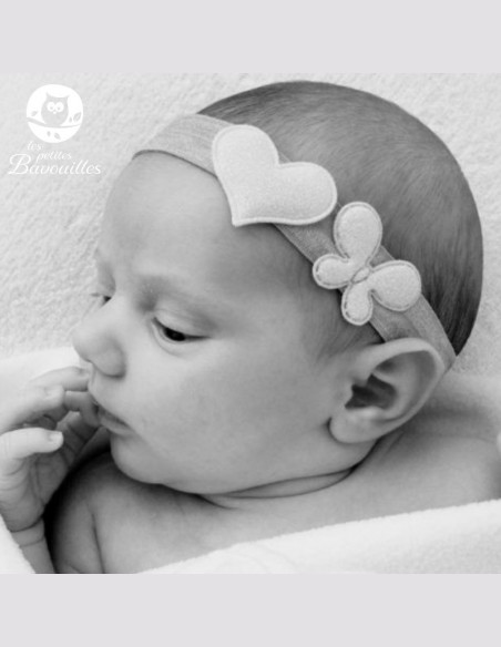 Bandeaux bébé fille coeur
