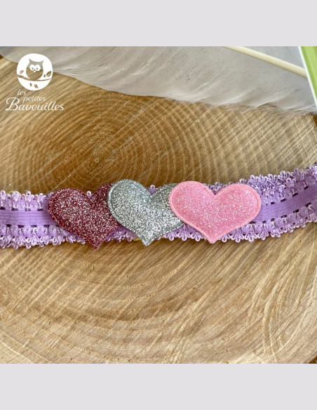 Bandeaux bébé fille coeur