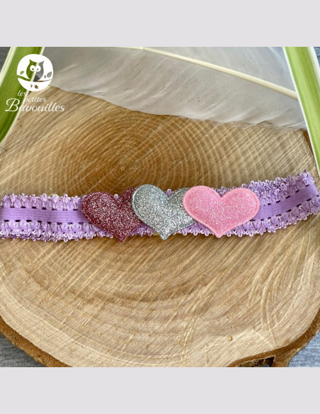 Bandeaux bébé fille coeur