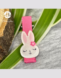 Barrette cheveux anti glisse fillette cheveux fin lapin paillette