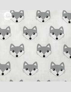 Coton réutilisable lavable tout doux fait main loup 2