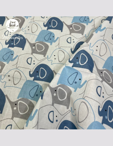 Coton réutilisable lavable tout doux fait main éléphant