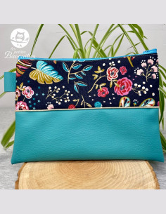 Trousse plate Mam'Zelle  nuit fleurie