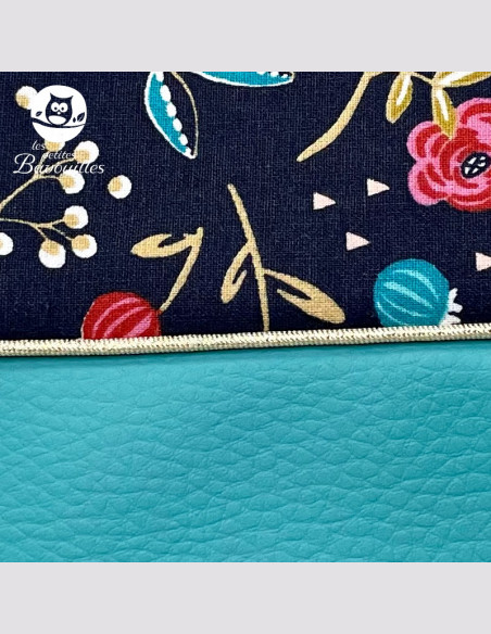 Trousse plate Mam'Zelle  nuit fleurie Trousse plate Mam'Zelle  nuit fleurie