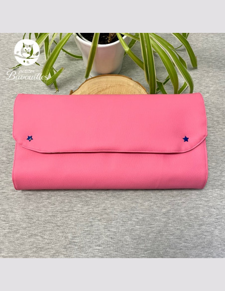 Tapis à langer nomade imperméable bébé fait main fille fée lapin