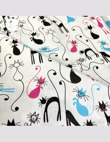 Snood enfant chat rose et bleu