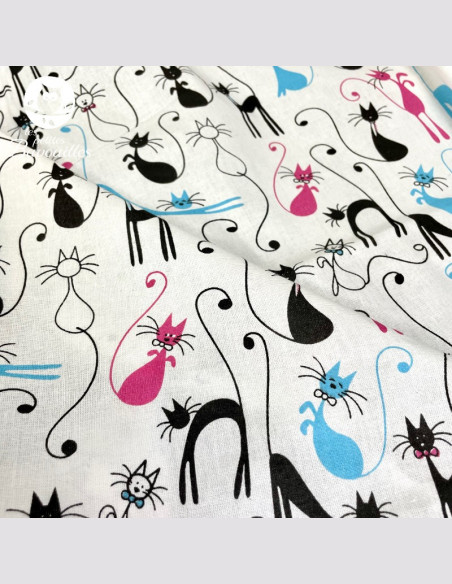 Snood enfant chat rose et bleu