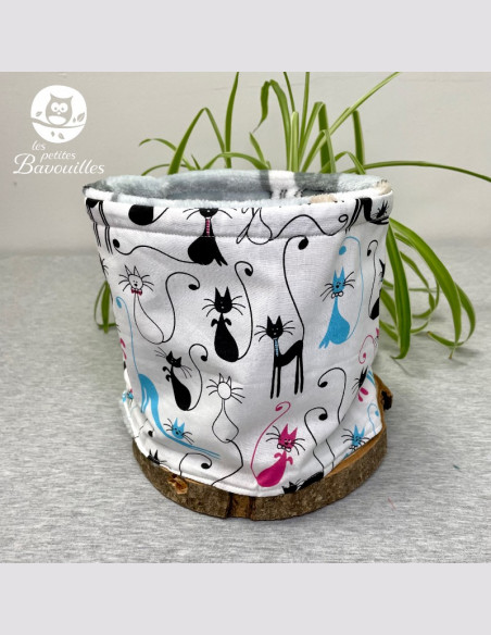 Snood enfant chat rose et bleu