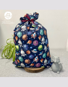 Sac cadeau en tissu cosmos