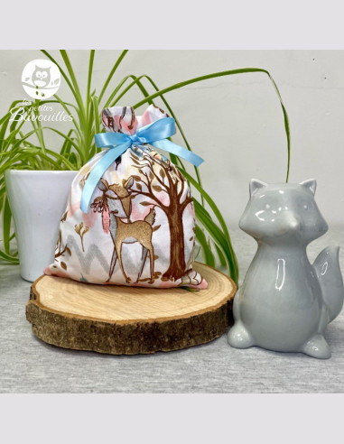Sac cadeau en tissu indien de la foret
