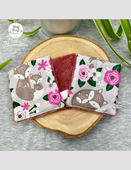 Coton réutilisable lavable tout doux fait main renarde Coton réutilisable lavable tout doux fait main renarde