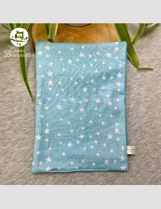 Essuie-tout lavable made in France et réutilisable étoile bleu glacier