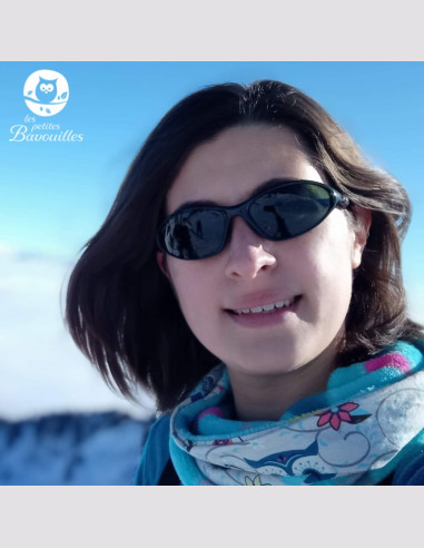 Snood ado adulte fleur bleue