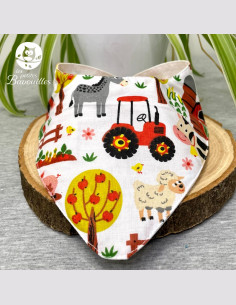 Bavoir bandana imperméable fait main ferme