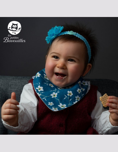 Bavoir bandana imperméable fait main animaux jaune