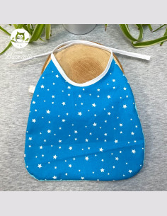 Grand bavoir bébé éponge fait main étoile bleue