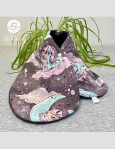 Bavoir naissance - 2ans licorne grise 2