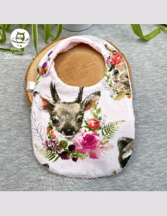 Bavoir naissance - 2ans animaux fleuris
