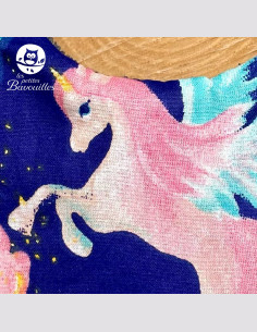 Bavoir naissance - 2ans licorne marine