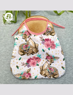 Grand bavoir bébé éponge fait main biche