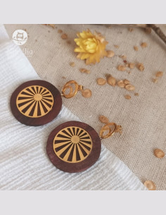 Boucles d'oreilles bois