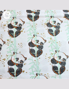 Grand bavoir bébé éponge fait main panda 2
