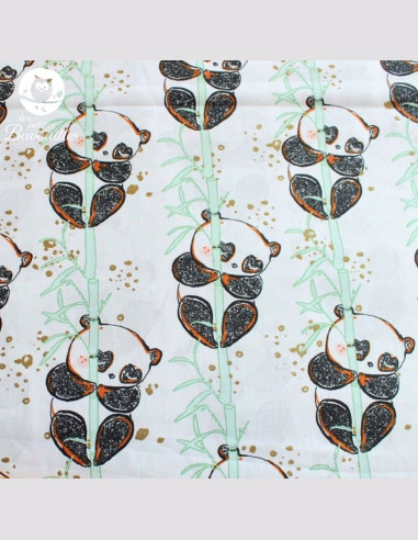 Grand bavoir bébé éponge fait main panda