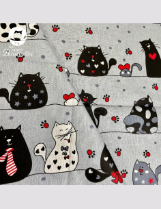 Bavoir bandana imperméable fait main gros chat 2