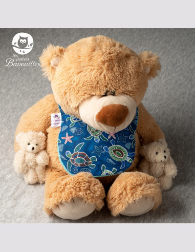 Bavoir naissance - 2ans double gaze framboise