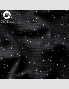 Bavoir naissance - 2ans double gaze noire 2