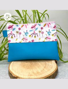 Trousse plate Mam'Zelle fée bleue