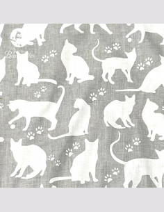 Trousse plate Mam'Zelle chat gris 2