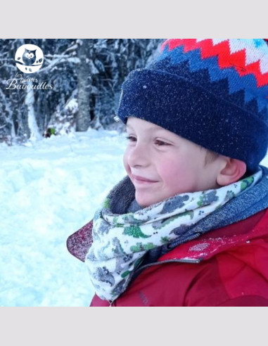 Snood grand enfant Chat gris