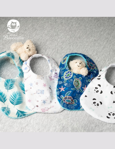Bavoir naissance - 2ans panda roux
