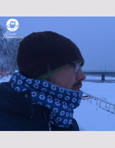 Snood ado adulte paon vert et jaune 2