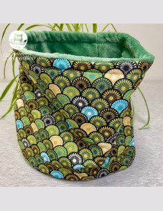 Snood ado adulte paon vert et jaune