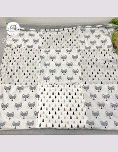 Couverture polaire fait main loup 2