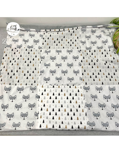 Couverture polaire fait main loup