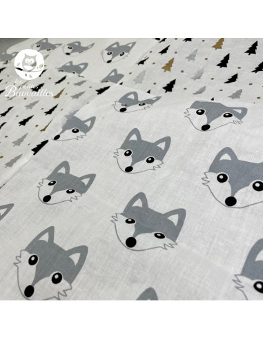 Couverture polaire fait main loup