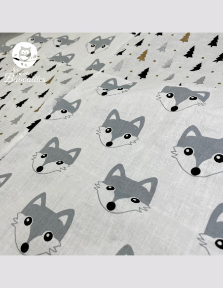 Couverture polaire fait main loup