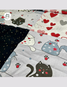 Couverture polaire fait main gros chat 2