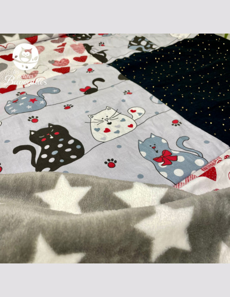 Couverture polaire fait main gros chat Couverture polaire fait main gros chat