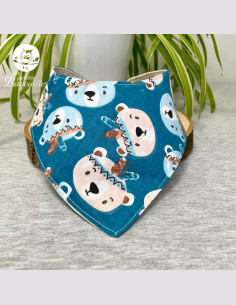 Bavoir bandana imperméable ours plume