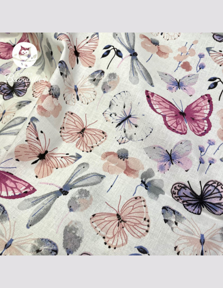 Tissu Papillon aquarelle
