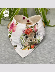 Bavoir bandana imperméable animaux fleuris
