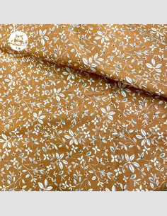 Tissu Feuille ocre