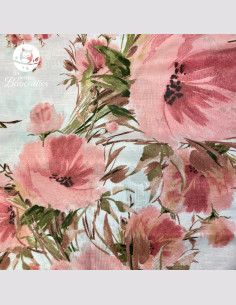 Tissu Grande rose