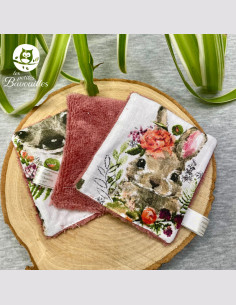 Coton lavable animaux fleuris 2