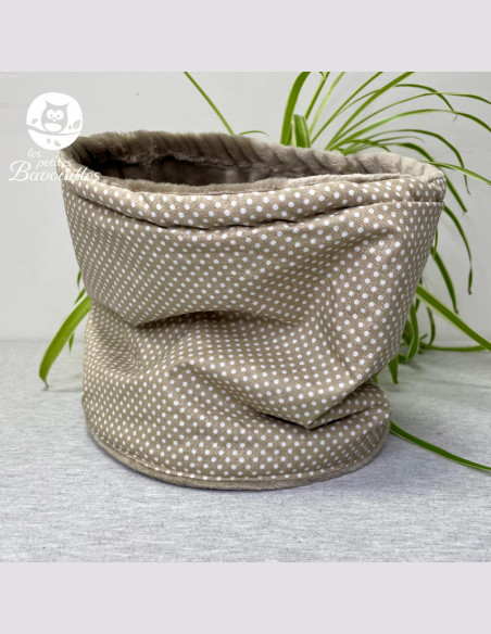 Snood ado adulte pois taupe